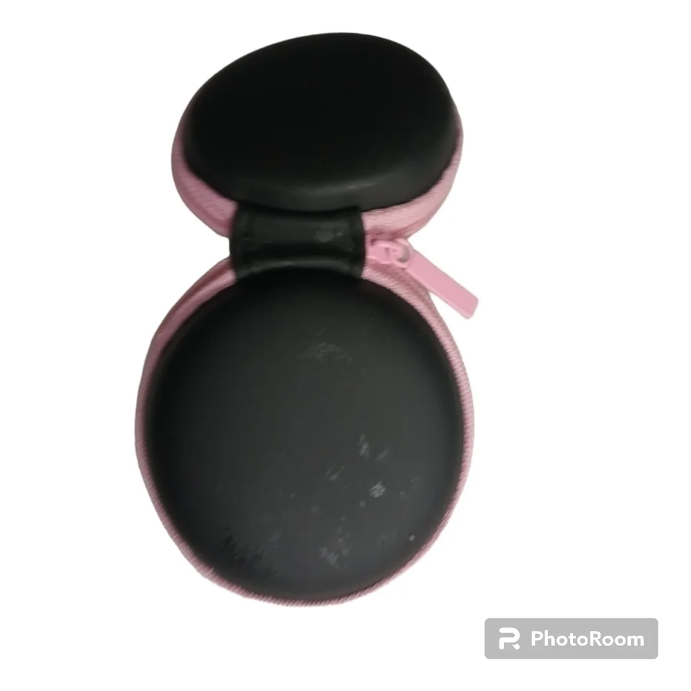Mini Headphones Zipper Case Barbiecore Pink Trim Y2K